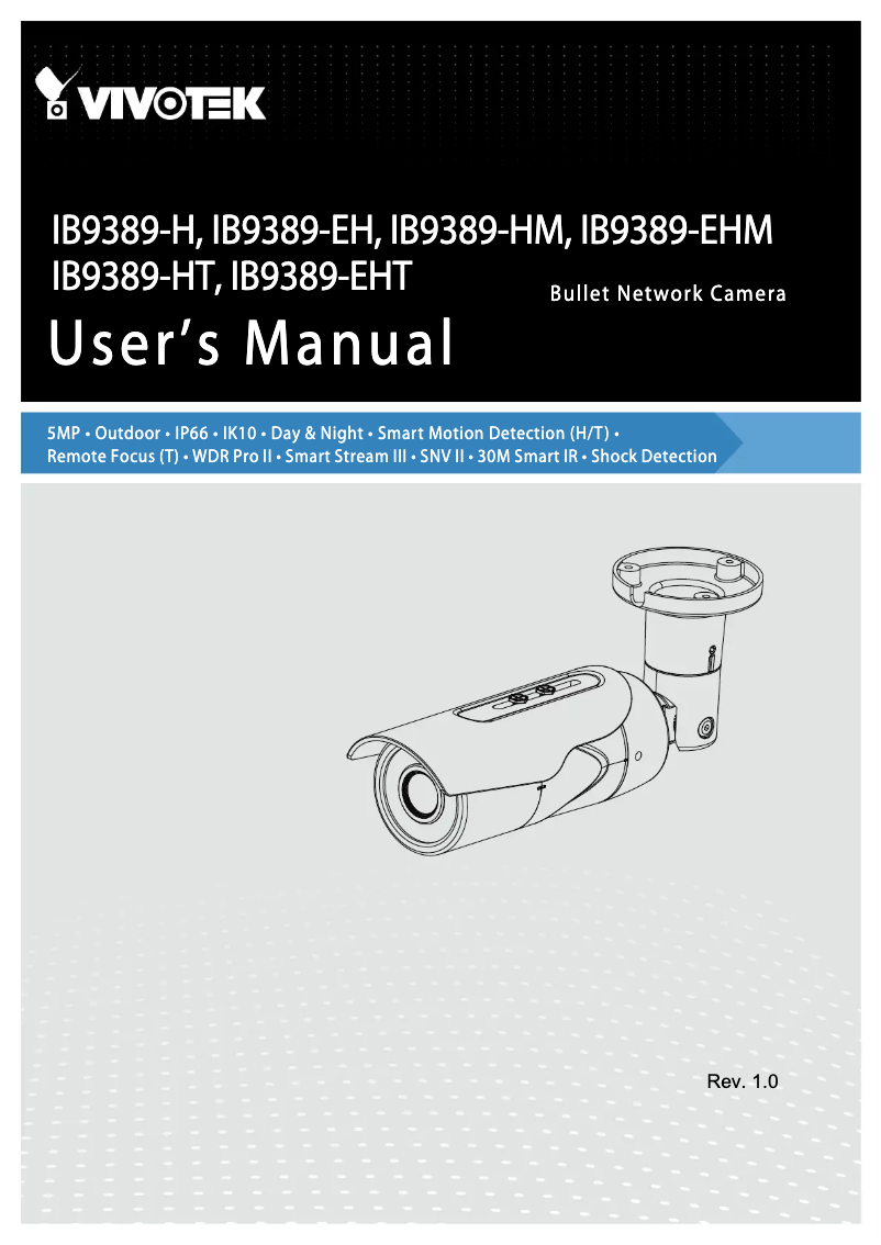 Image de la première page du manuel de l'appareil IB9389-H