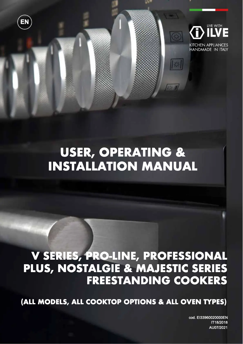 Page n°1 - Manuel utilisateur Ilve P096DWE3SS