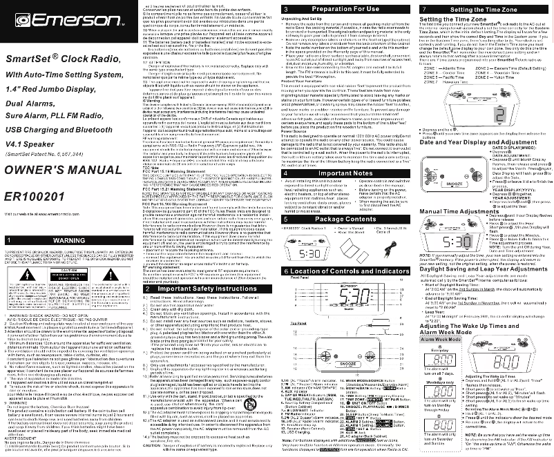 Page n°1 - Manuel utilisateur Emerson ER100201