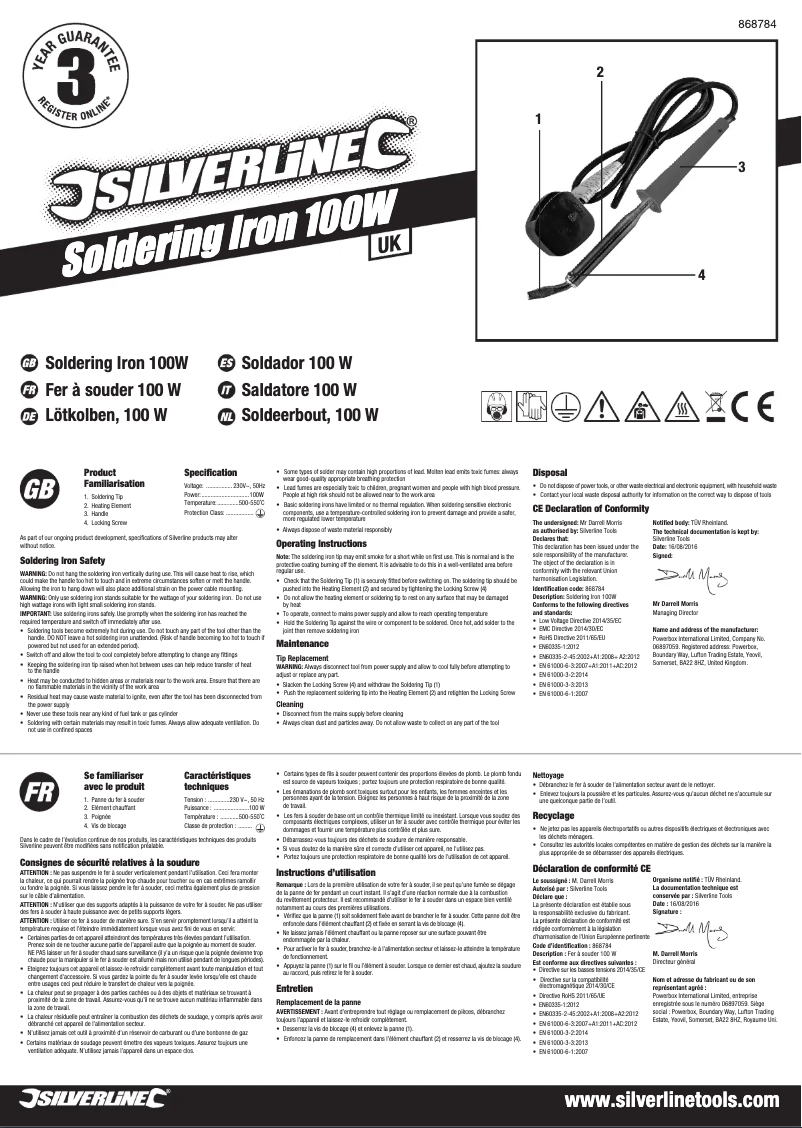 Image de la première page du manuel de l'appareil 868784