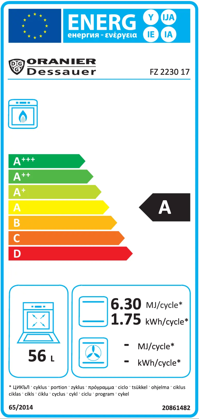 Page 1 de la notice Manuel utilisateur Oranier FZ 2230.15