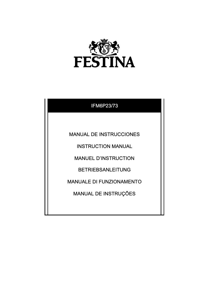 Page 1 de la notice Manuel utilisateur Festina F16570