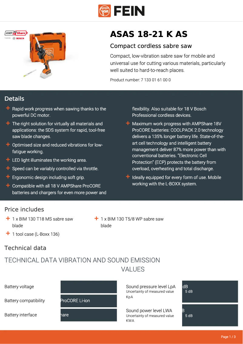 Image de la première page du manuel de l'appareil ASAS 18-21 K AS