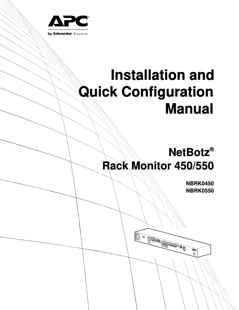 Página 1 del manual Manual de usuario APC NetBotz Rack Monitor 450