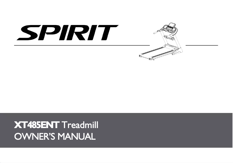 Página 1 del manual Manual de usuario Spirit Fitness XT485ENT
