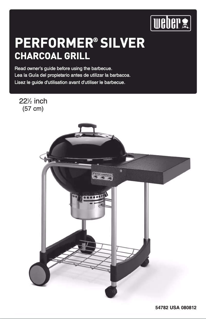 Page 1 of the manual Use and Maintenance Manual Weber Performer Silver