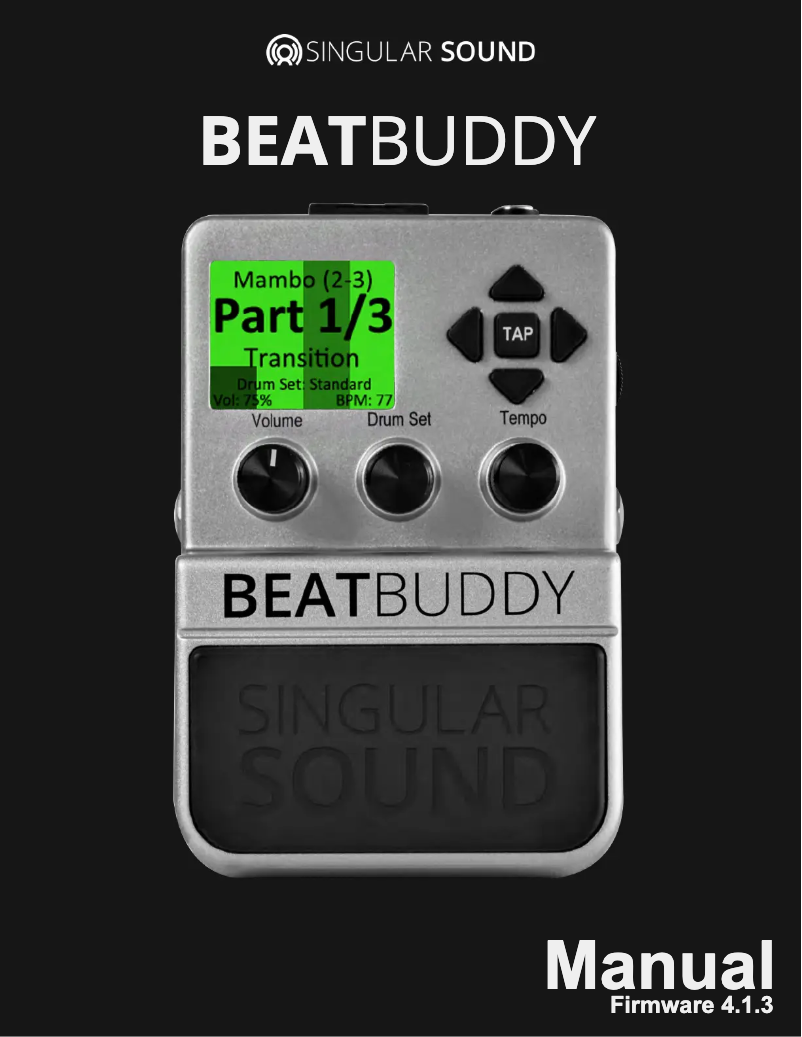 Image de la première page du manuel de l'appareil BeatBuddy