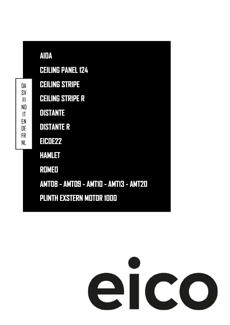 Page 1 de la notice Manuel utilisateur Eico Ceiling Stripe 75 W SM
