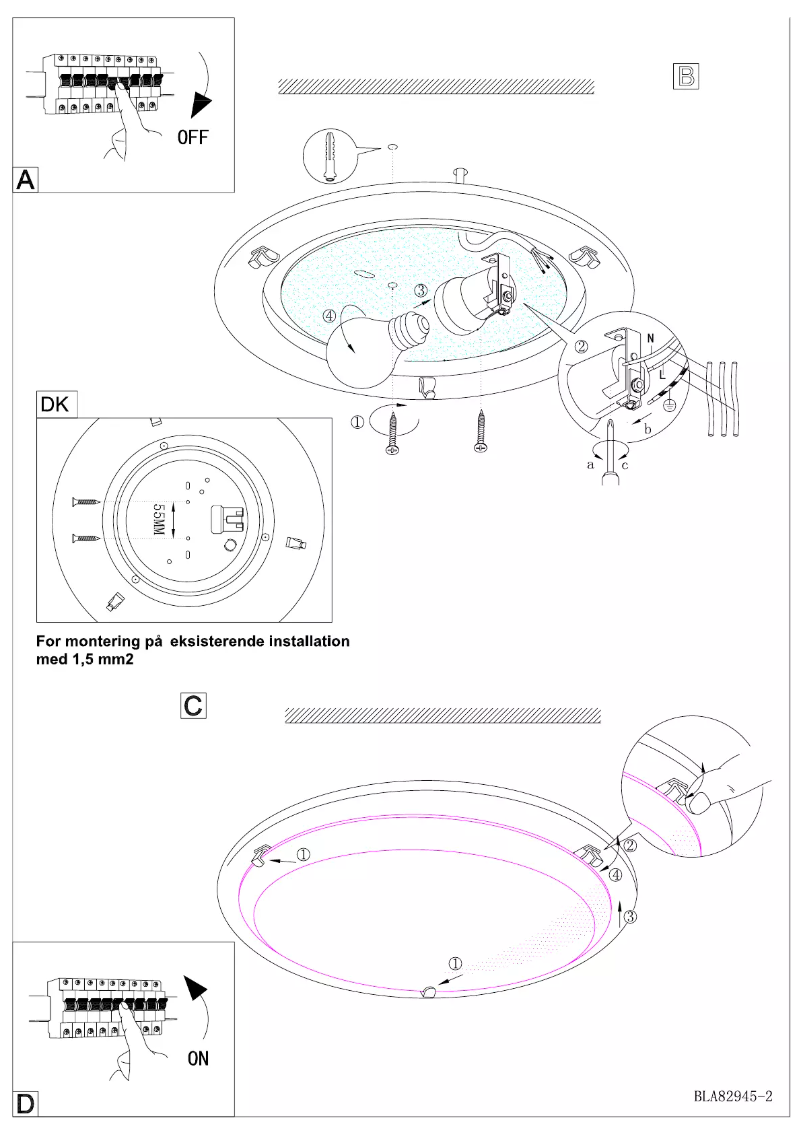 Page n°1 - Manuel utilisateur Eglo Planet 1