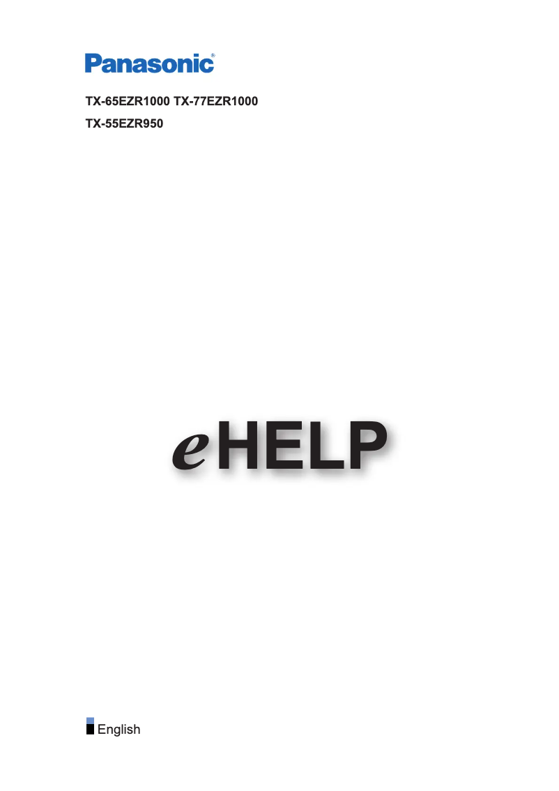 Página 1 del manual Manual de usuario Panasonic TX-55EZR950