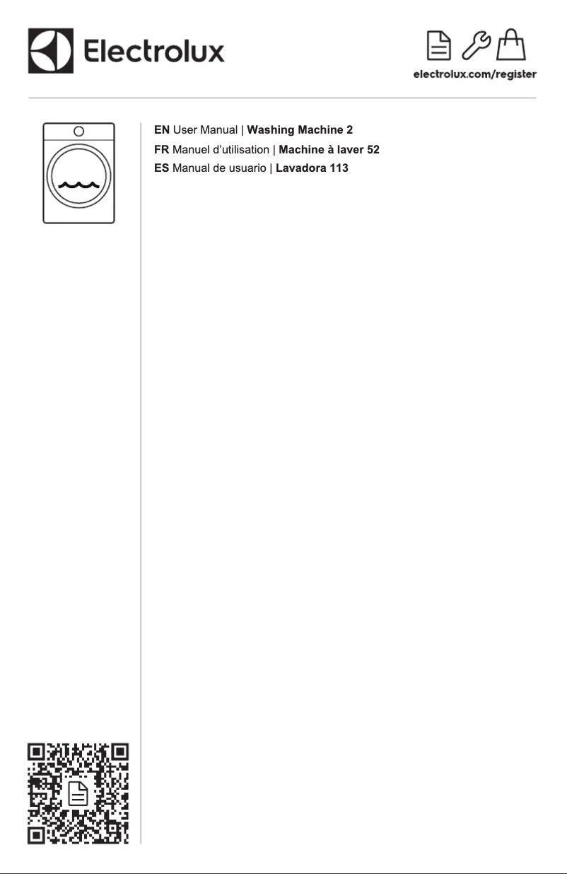 Image de la première page du manuel de l'appareil ELFW7738AA