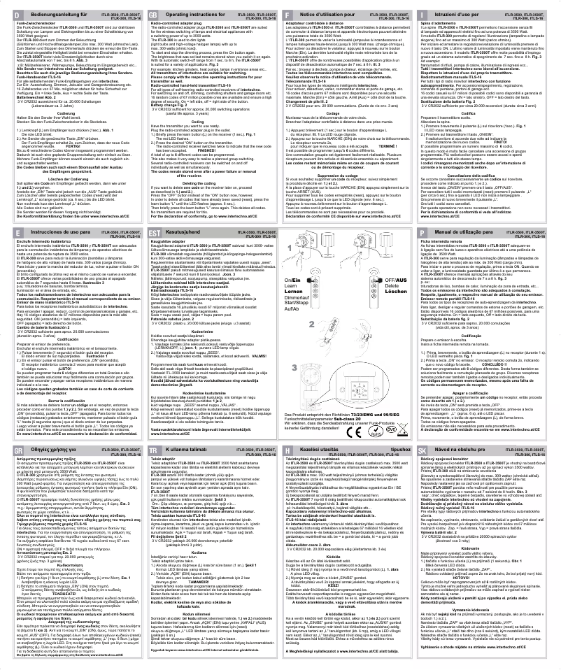 Page 1 of the manual User Manual Intertechno IT-3500L