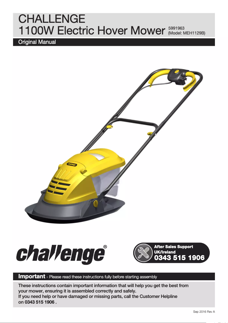 Page n°1 - Manuel utilisateur Challenge MEH1129B