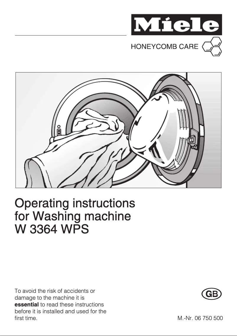 Page n°1 - Manuel utilisateur Miele W 3364 WPS