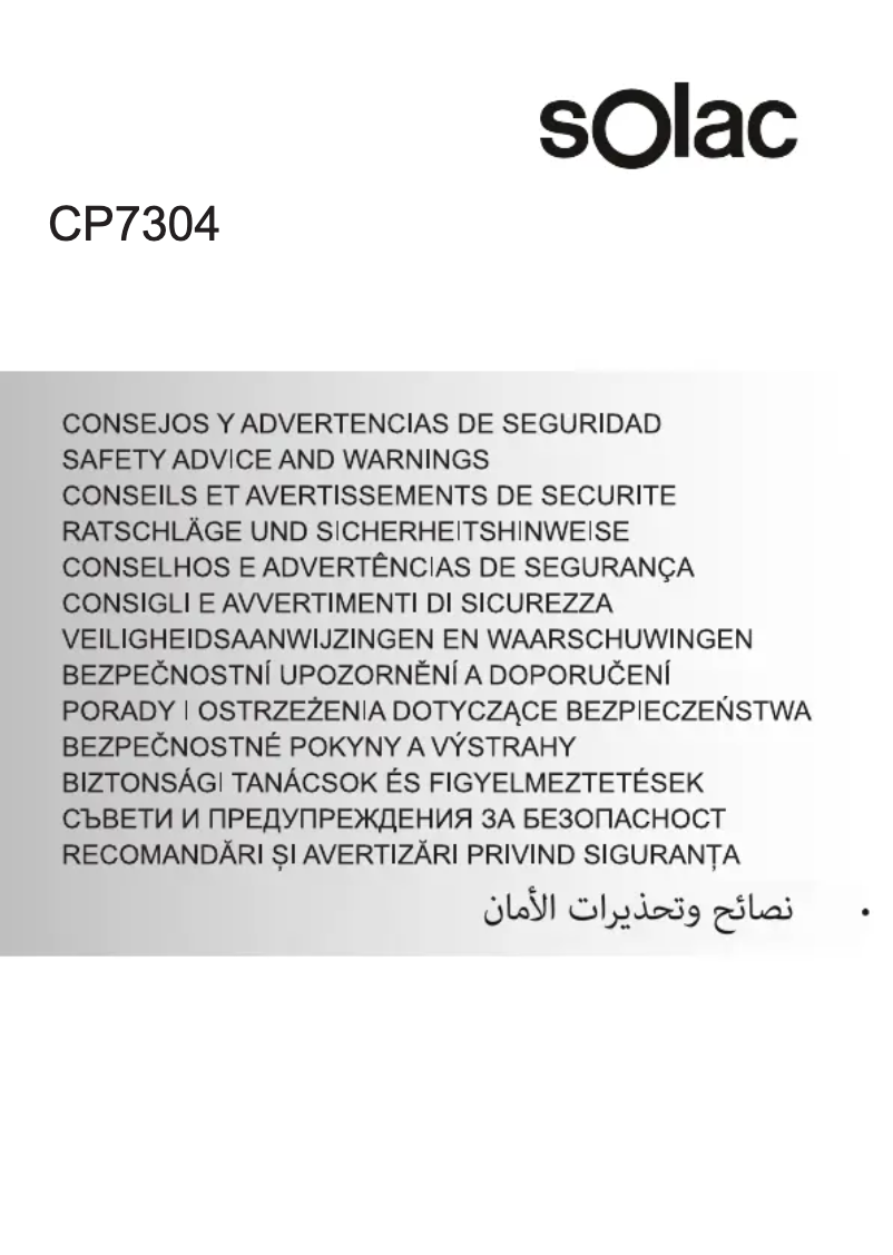 Image de la première page du manuel de l'appareil CP7304