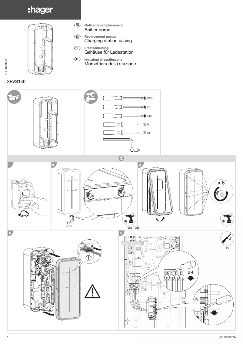 Page n°1 - Instructions / montage Hager XEVS140