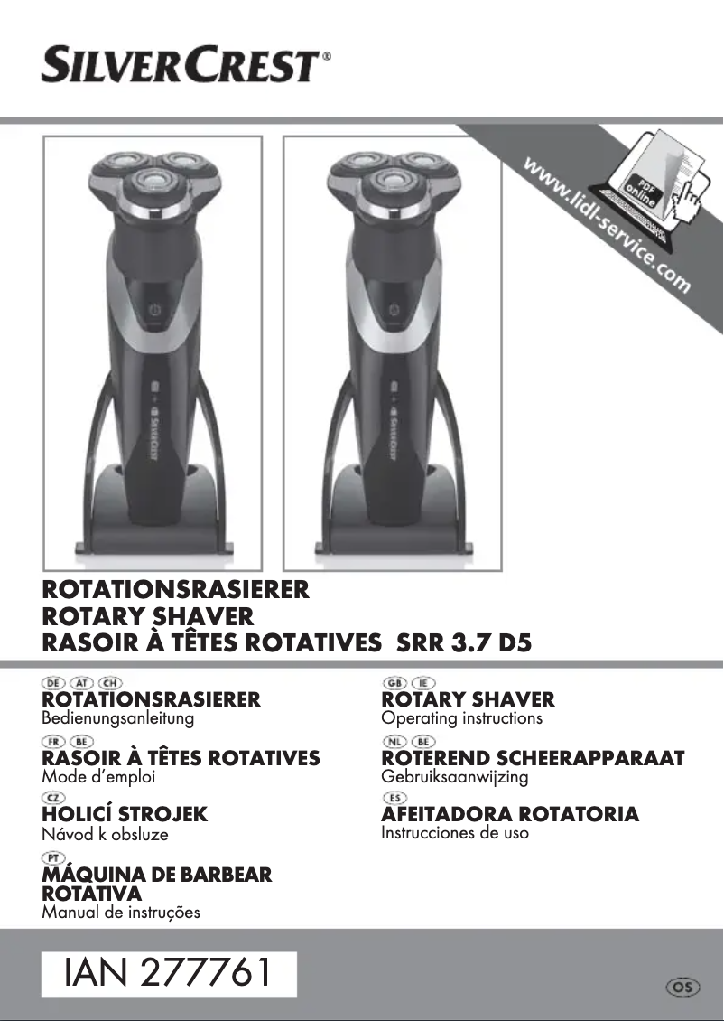 Page 1 de la notice Manuel utilisateur SilverCrest SRR 3.7 D5