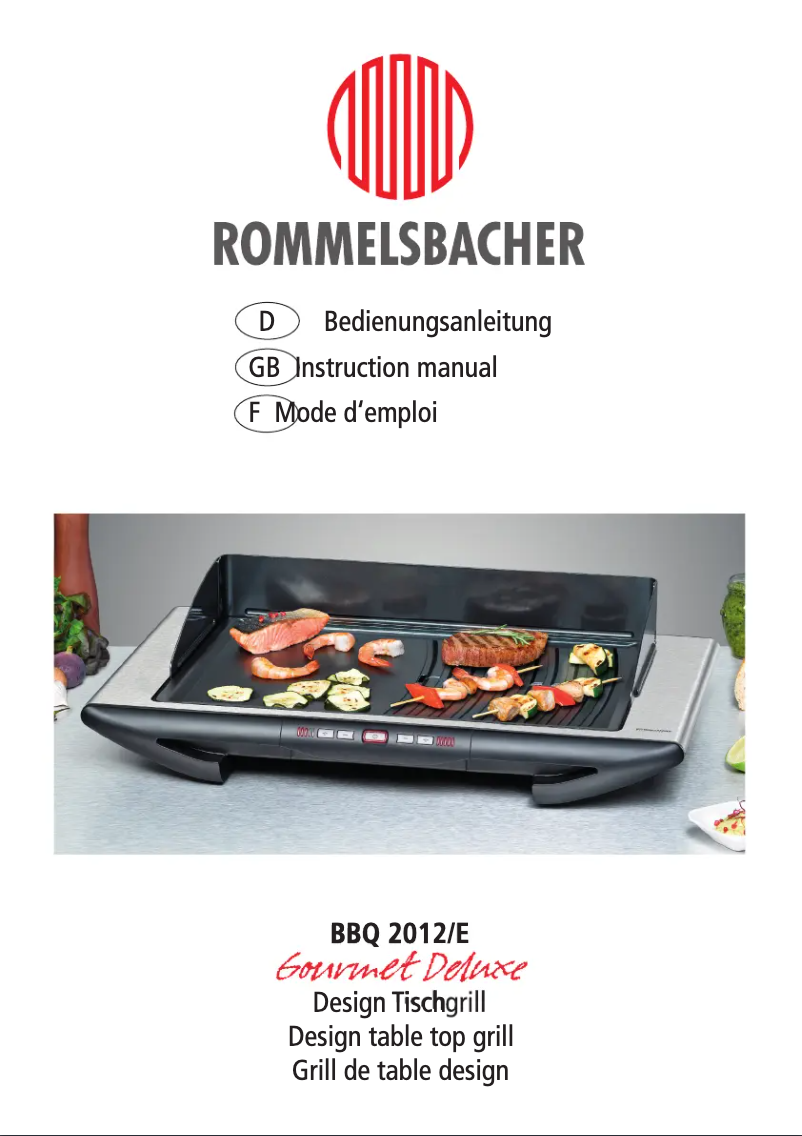 Página 1 del manual Manual de usuario Rommelsbacher BBQ 2012 E