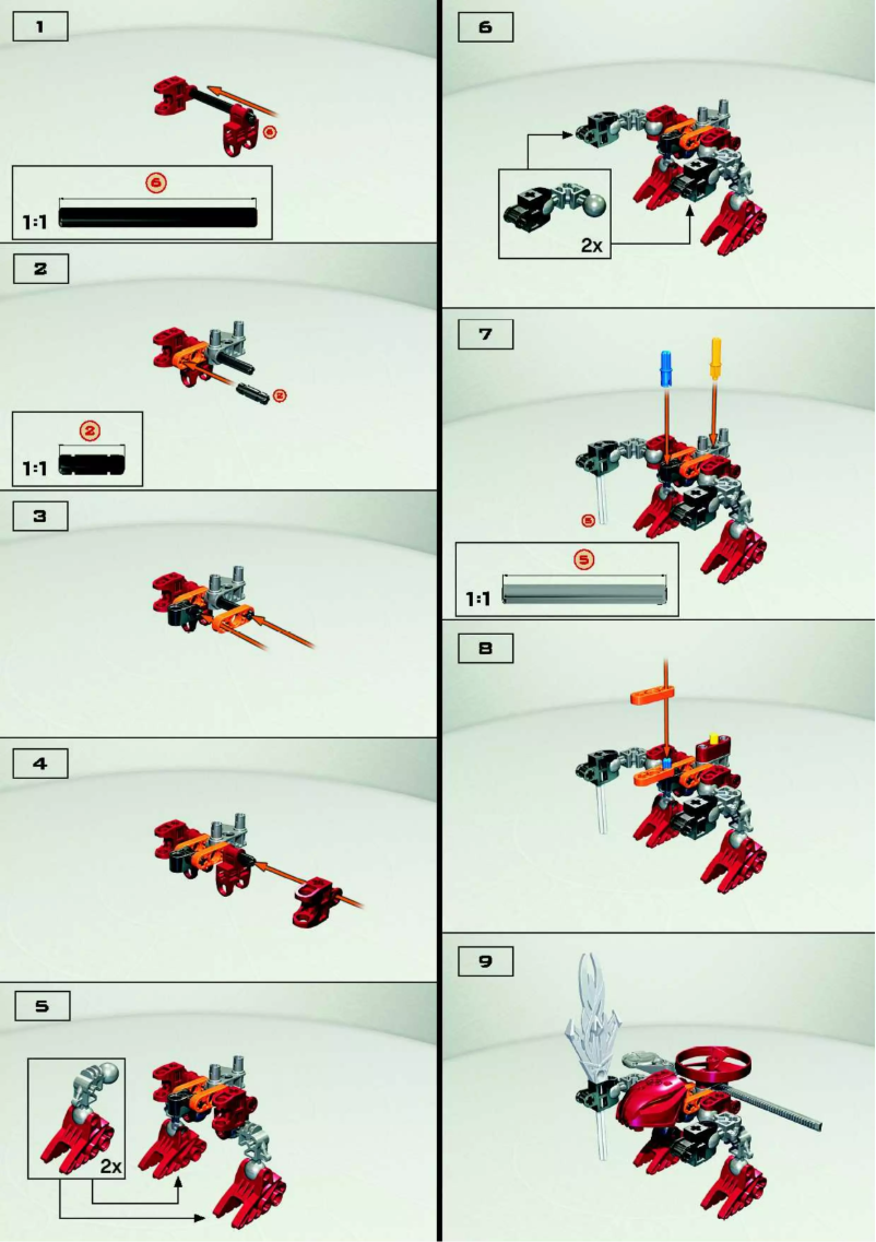 Image de la première page du manuel de l'appareil Bionicle 4877