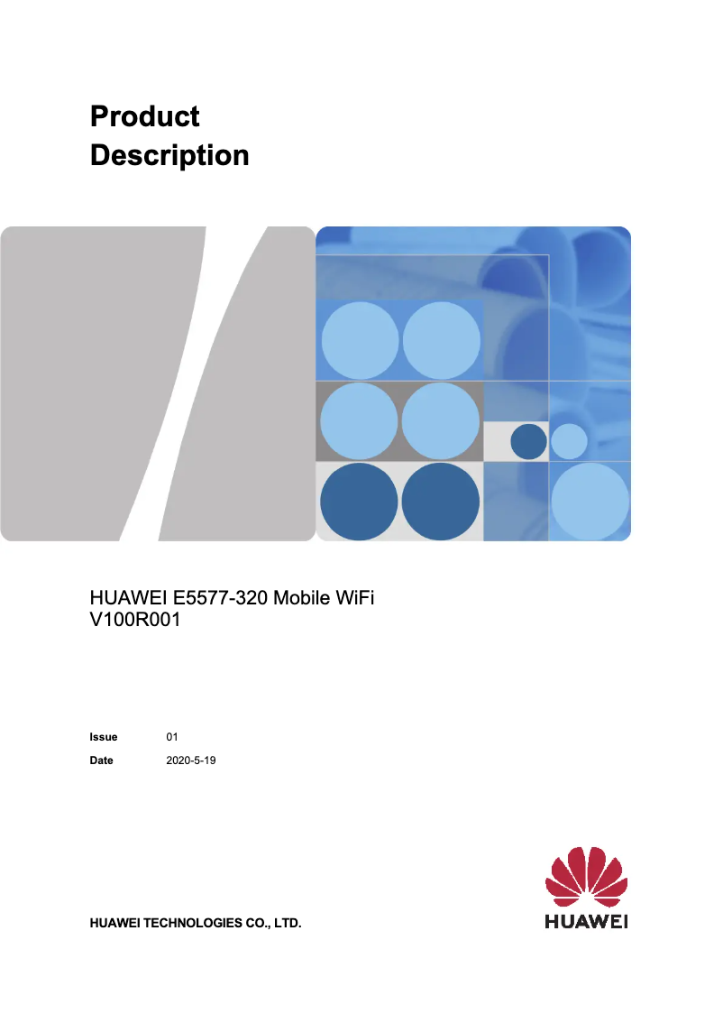 Page 1 de la notice Manuel utilisateur Huawei E5577-320