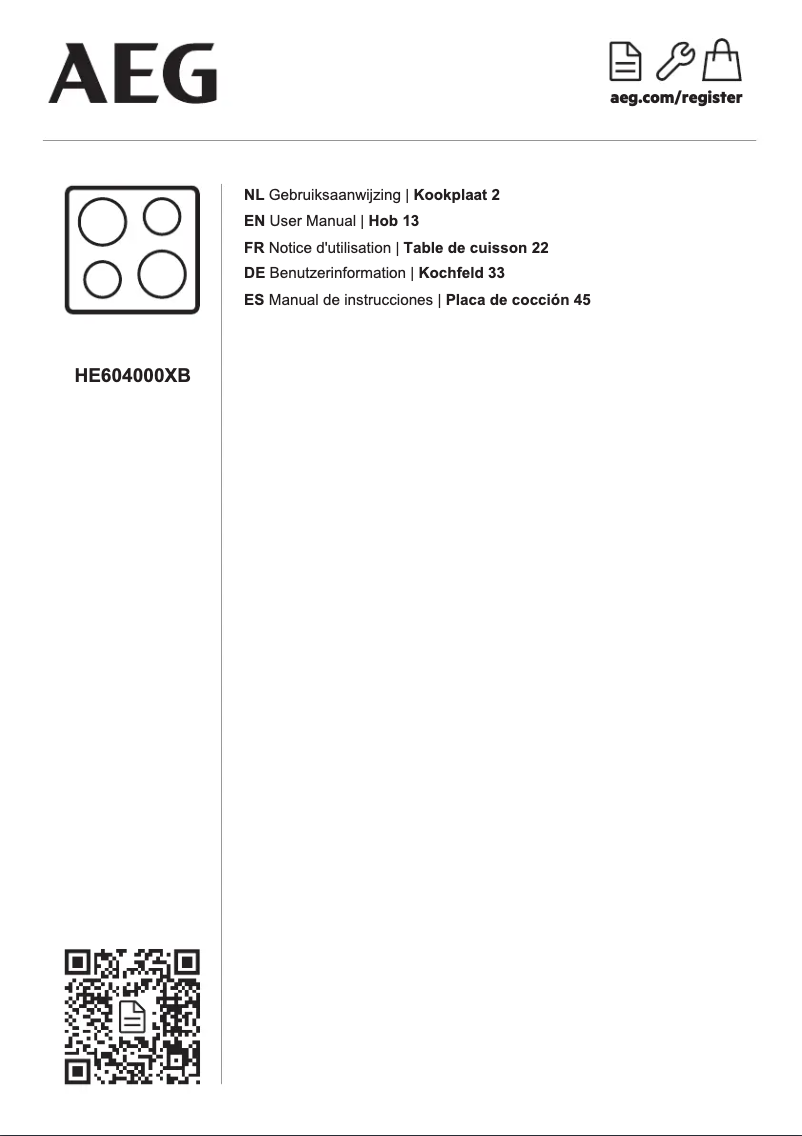Image de la première page du manuel de l'appareil HE604000XB