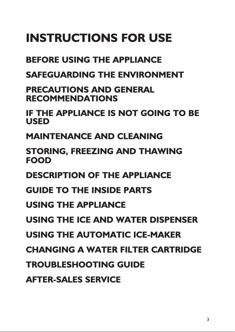 Page n°1 - Manuel utilisateur Whirlpool 20RU-D3 A+SF