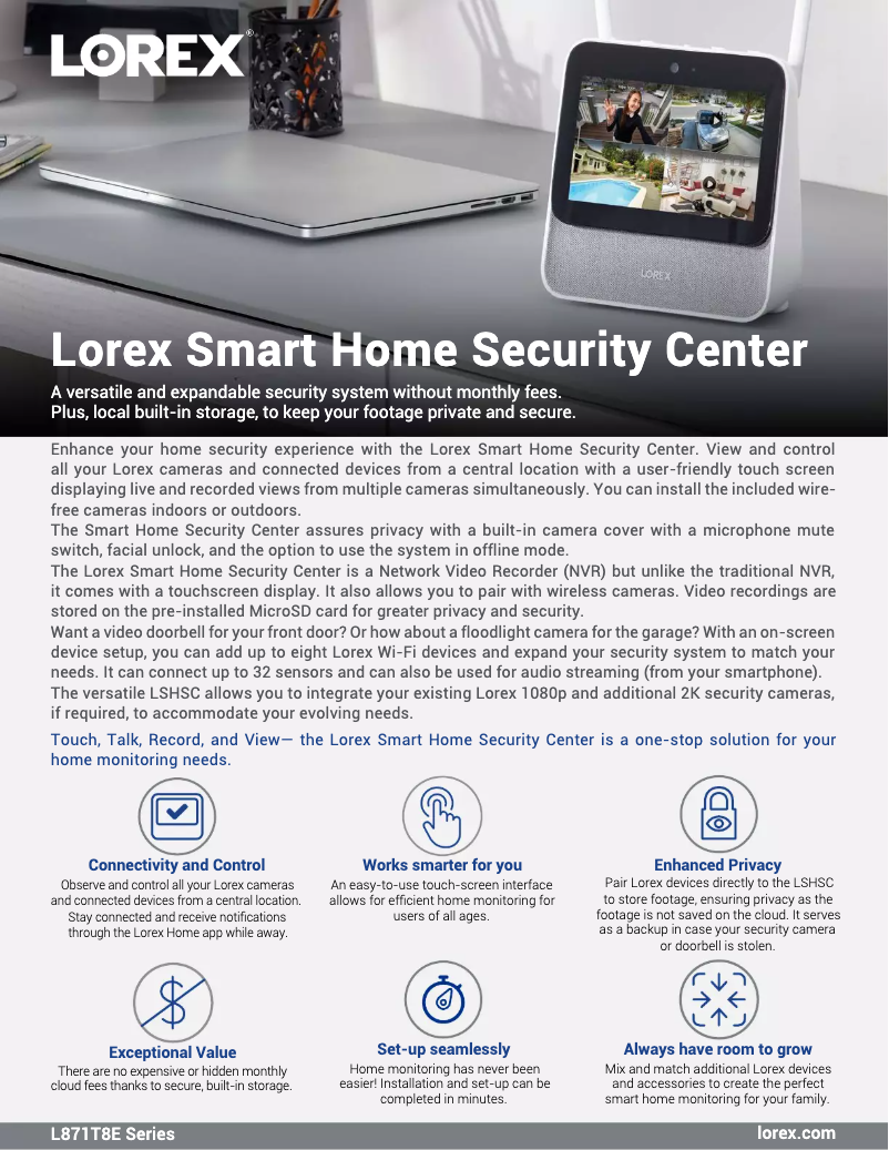 Page n°1 - Fiche technique Lorex L871T8