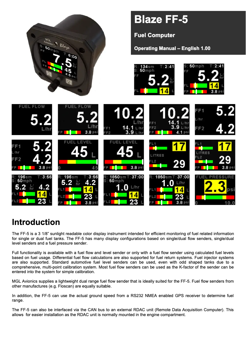 Image de la première page du manuel de l'appareil FF-5