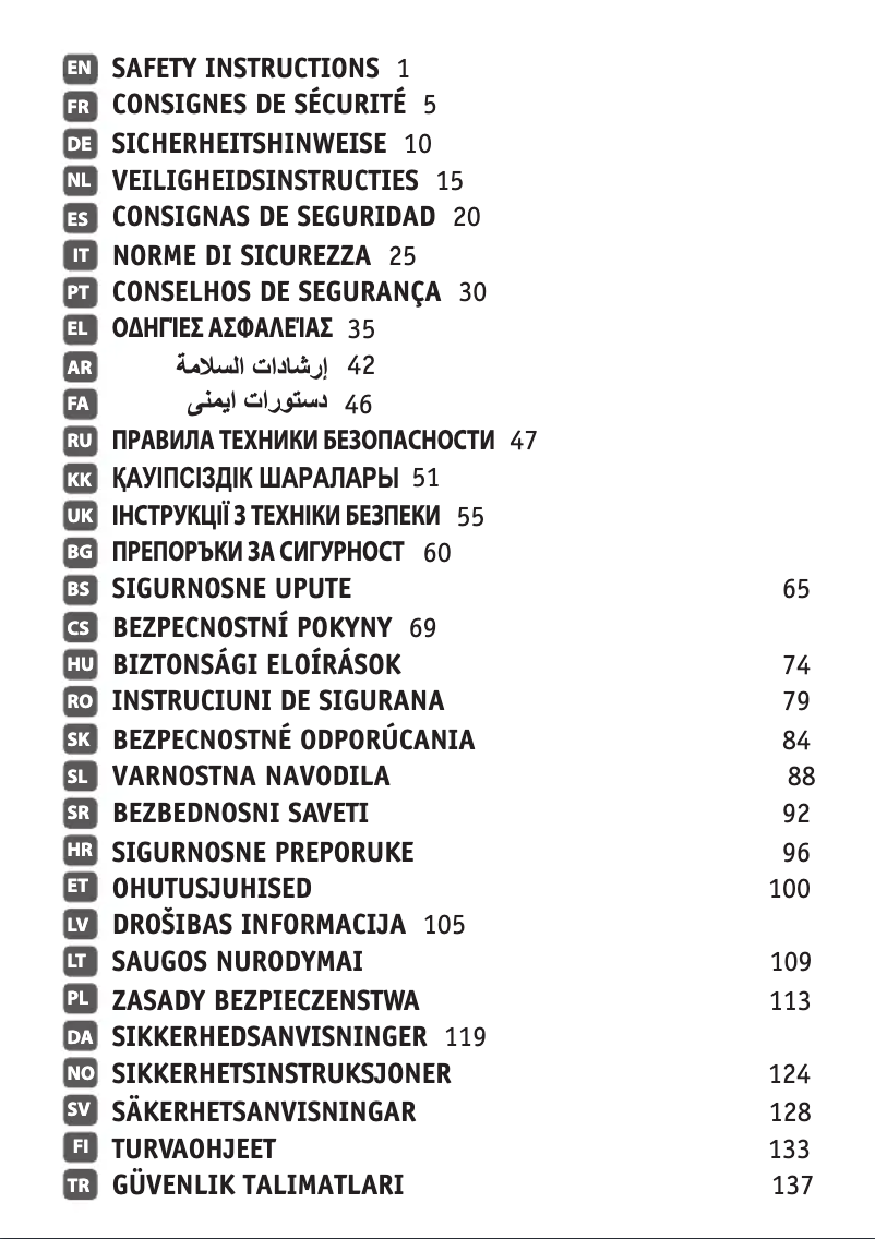 Page 1 de la notice Instructions / montage Tefal Masterchef Gourmet QB505