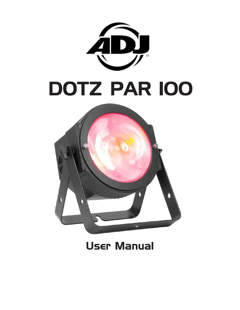Page 1 de la notice Manuel utilisateur American DJ Dotz Par 100