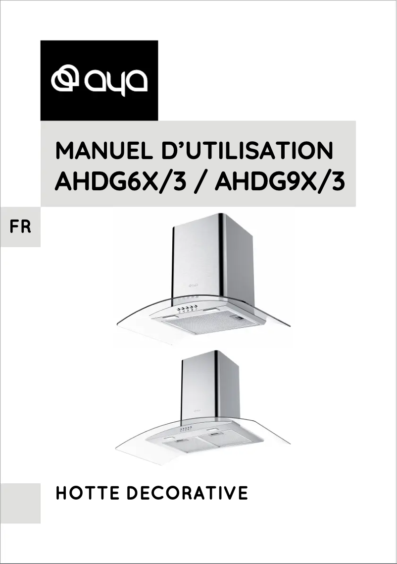 Image de la première page du manuel de l'appareil AHDG6X