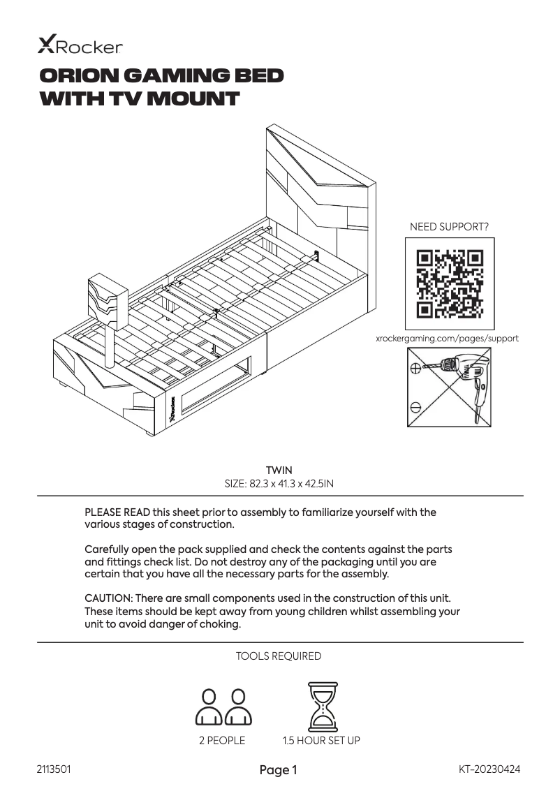Page 1 de la notice Manuel utilisateur X Rocker Orion