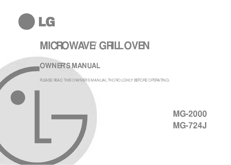 Page 1 de la notice Manuel utilisateur LG MG-724J