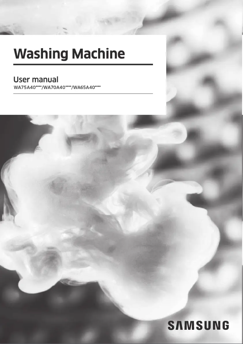 Page 1 de la notice Manuel utilisateur Samsung WA75A4022FS