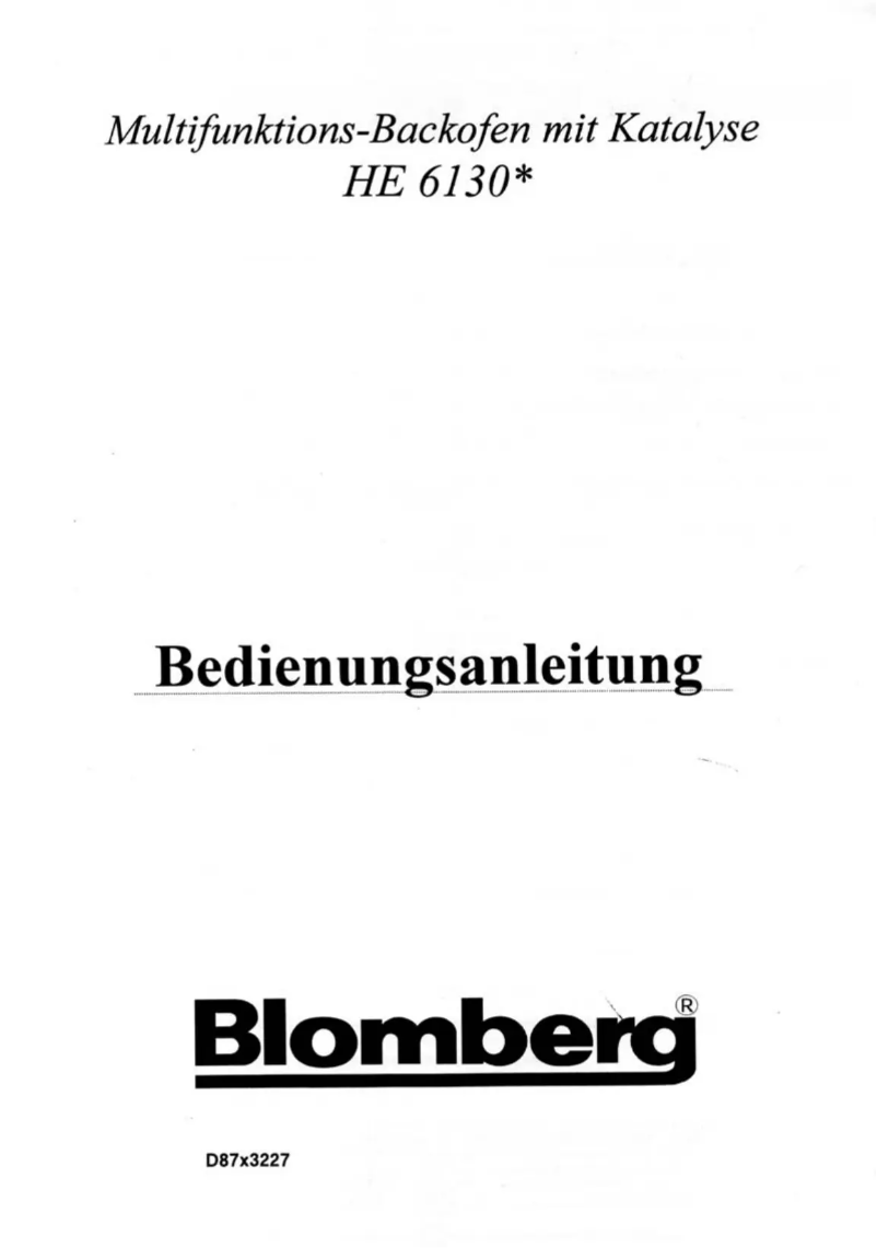 Page n°1 - Manuel utilisateur Blomberg HE 6130