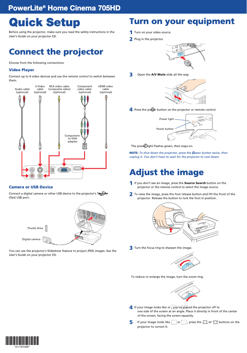 Página 1 del manual Manual de usuario Epson PowerLite Home Cinema 705HD