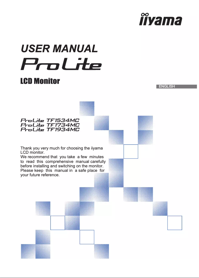 Page n°1 - Manuel utilisateur Iiyama ProLite TF1934MC-B6X