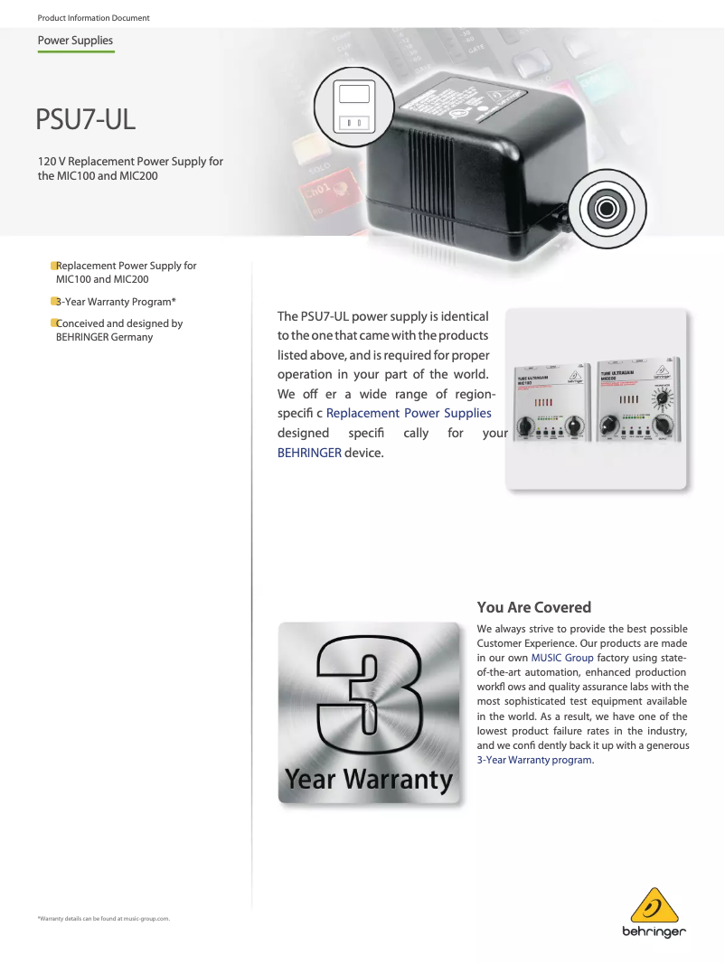 Imagen de la primera página del manual del dispositivo PSU7-UL