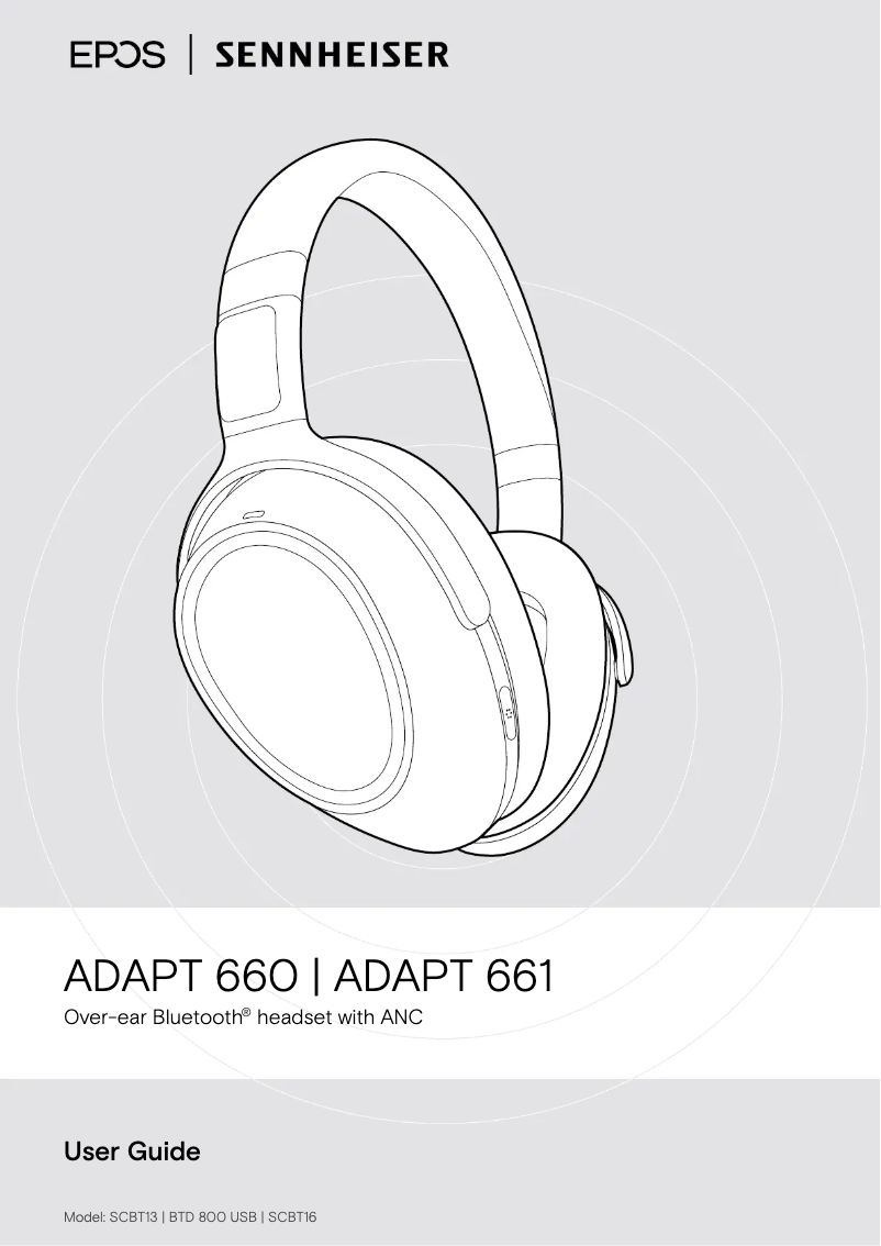 Page 1 de la notice Manuel utilisateur Sennheiser ADAPT 661