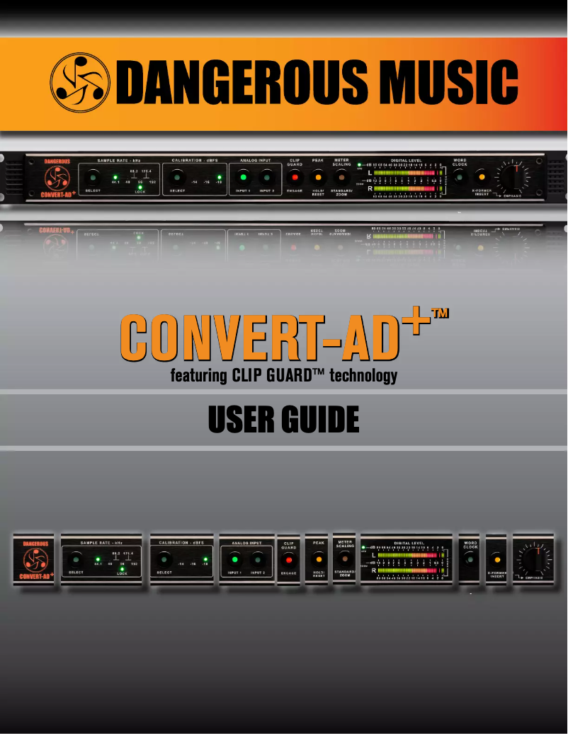 Page n°1 - Manuel utilisateur Dangerous Music CONVERT-AD+