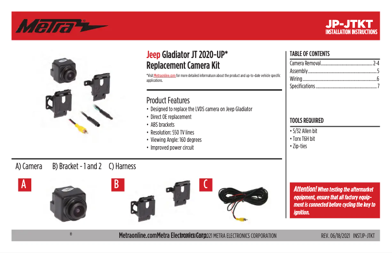 First page image of the manual for JP-JTKT