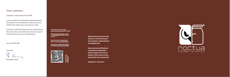 Página 1 del manual Manual de usuario Noctua NF-A12X25R PWM