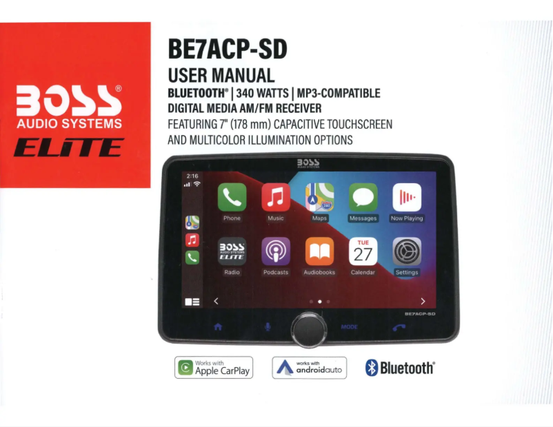 Image de la première page du manuel de l'appareil BE7ACP-SD