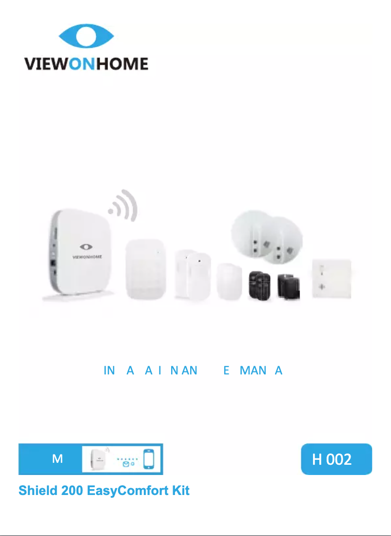 Page 1 de la notice Manuel utilisateur ViewOnHome Shield 200 EasyComfort kit