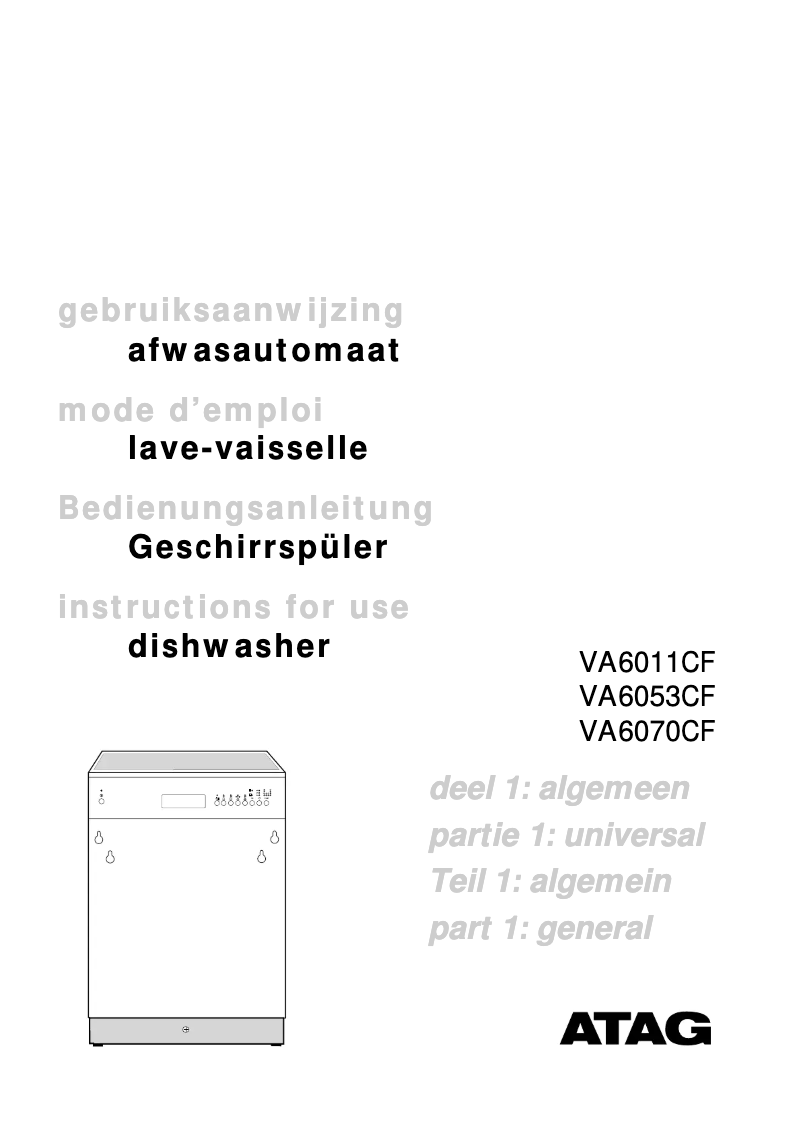 Image de la première page du manuel de l'appareil VA6070CF