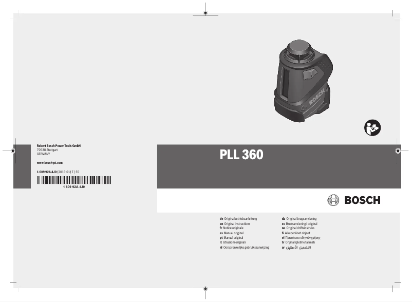 Page n°1 - Manuel utilisateur Bosch PLL 360