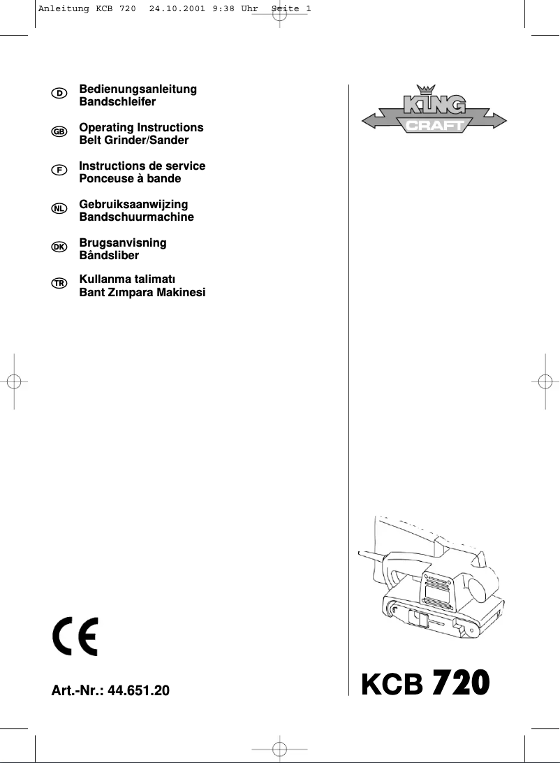 Página 1 del manual Manual de usuario King Craft KCB 720