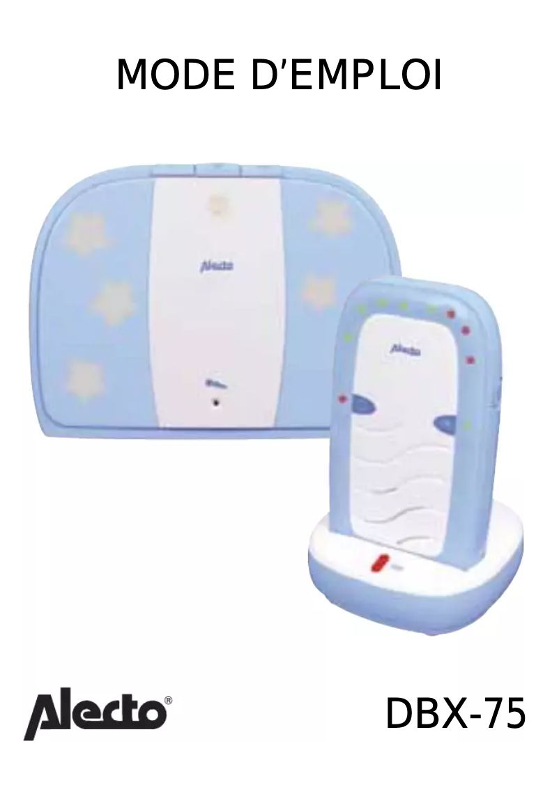Image de la première page du manuel de l'appareil DBX-75