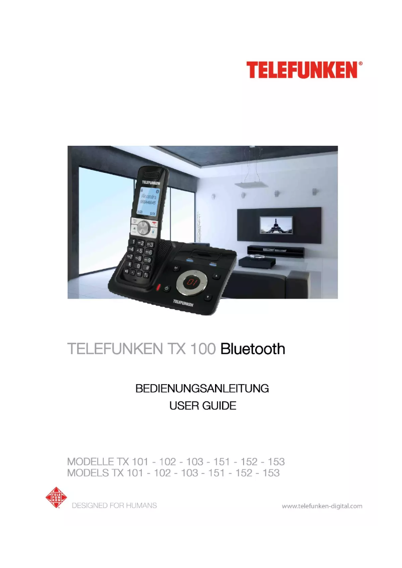 Page 1 of the manual User Manual Telefunken TX 102