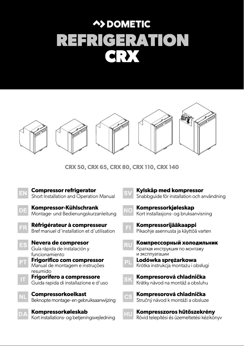 Image de la première page du manuel de l'appareil CoolMatic CRX 110S